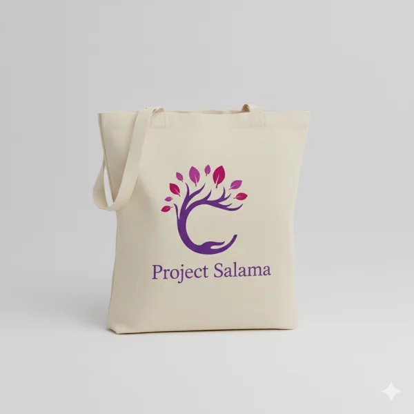 Project Salama canvas tote bag